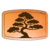 Faux Leather Engravable Patch - Curved Rectangle Thumbnail