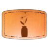 Faux Leather Engravable Patch - Curved Rectangle Thumbnail
