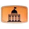 Faux Leather Engravable Patch - Curved Rectangle Thumbnail