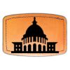 Faux Leather Engravable Patch - Curved Rectangle Thumbnail