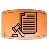 Faux Leather Engravable Patch - Curved Rectangle Thumbnail