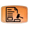 Faux Leather Engravable Patch - Curved Rectangle Thumbnail