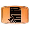 Faux Leather Engravable Patch - Curved Rectangle Thumbnail
