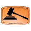 Faux Leather Engravable Patch - Curved Rectangle Thumbnail