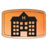 Faux Leather Engravable Patch - Curved Rectangle Thumbnail