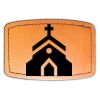 Faux Leather Engravable Patch - Curved Rectangle Thumbnail