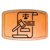Faux Leather Engravable Patch - Curved Rectangle Thumbnail