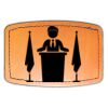 Faux Leather Engravable Patch - Curved Rectangle Thumbnail