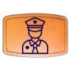 Faux Leather Engravable Patch - Curved Rectangle Thumbnail