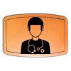 Faux Leather Engravable Patch - Curved Rectangle Thumbnail
