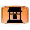Faux Leather Engravable Patch - Curved Rectangle Thumbnail