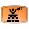 Faux Leather Engravable Patch - Curved Rectangle Thumbnail