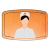 Faux Leather Engravable Patch - Curved Rectangle Thumbnail