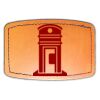 Faux Leather Engravable Patch - Curved Rectangle Thumbnail