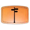 Faux Leather Engravable Patch - Curved Rectangle Thumbnail