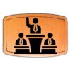 Faux Leather Engravable Patch - Curved Rectangle Thumbnail