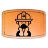 Faux Leather Engravable Patch - Curved Rectangle Thumbnail
