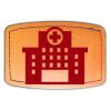 Faux Leather Engravable Patch - Curved Rectangle Thumbnail