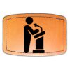 Faux Leather Engravable Patch - Curved Rectangle Thumbnail