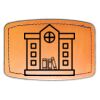 Faux Leather Engravable Patch - Curved Rectangle Thumbnail