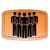 Faux Leather Engravable Patch - Curved Rectangle Thumbnail