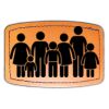 Faux Leather Engravable Patch - Curved Rectangle Thumbnail