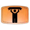 Faux Leather Engravable Patch - Curved Rectangle Thumbnail