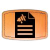 Faux Leather Engravable Patch - Curved Rectangle Thumbnail