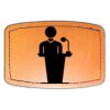 Faux Leather Engravable Patch - Curved Rectangle Thumbnail