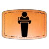 Faux Leather Engravable Patch - Curved Rectangle Thumbnail