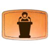 Faux Leather Engravable Patch - Curved Rectangle Thumbnail