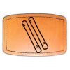 Faux Leather Engravable Patch - Curved Rectangle Thumbnail