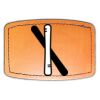 Faux Leather Engravable Patch - Curved Rectangle Thumbnail