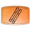 Faux Leather Engravable Patch - Curved Rectangle Thumbnail
