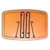 Faux Leather Engravable Patch - Curved Rectangle Thumbnail