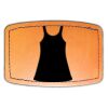 Faux Leather Engravable Patch - Curved Rectangle Thumbnail