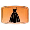 Faux Leather Engravable Patch - Curved Rectangle Thumbnail