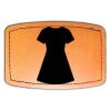 Faux Leather Engravable Patch - Curved Rectangle Thumbnail
