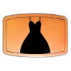Faux Leather Engravable Patch - Curved Rectangle Thumbnail