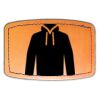 Faux Leather Engravable Patch - Curved Rectangle Thumbnail