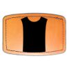Faux Leather Engravable Patch - Curved Rectangle Thumbnail