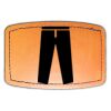 Faux Leather Engravable Patch - Curved Rectangle Thumbnail