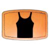 Faux Leather Engravable Patch - Curved Rectangle Thumbnail