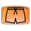 Faux Leather Engravable Patch - Curved Rectangle Thumbnail