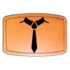 Faux Leather Engravable Patch - Curved Rectangle Thumbnail