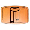 Faux Leather Engravable Patch - Curved Rectangle Thumbnail