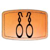 Faux Leather Engravable Patch - Curved Rectangle Thumbnail