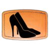 Faux Leather Engravable Patch - Curved Rectangle Thumbnail