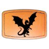 Faux Leather Engravable Patch - Curved Rectangle Thumbnail