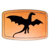 Faux Leather Engravable Patch - Curved Rectangle Thumbnail